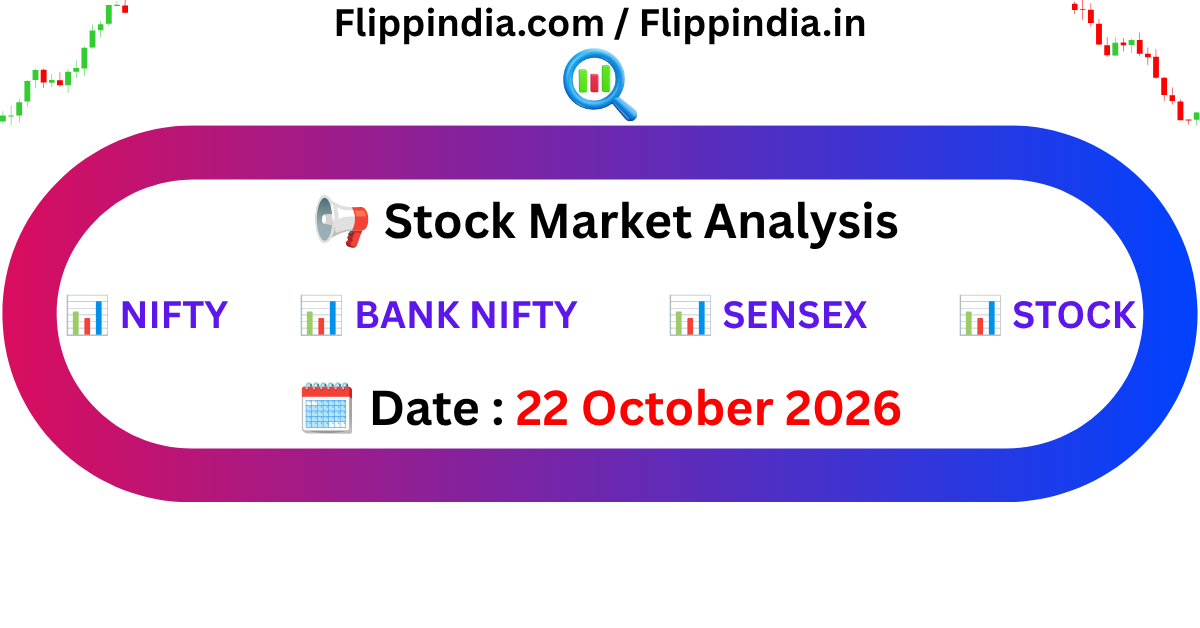 Nifty Prediction And Market Data Analysis 22 October 2026 | By Flipp India